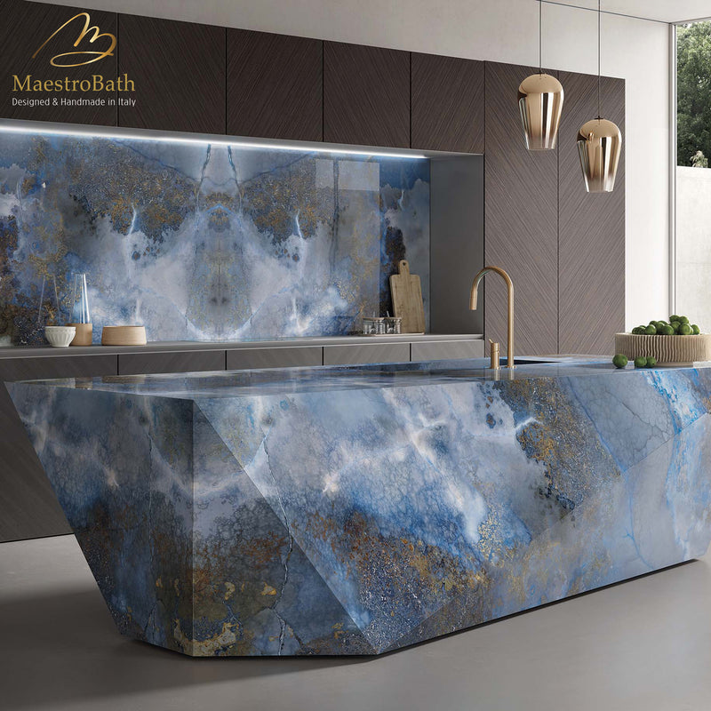 Thunderstorm Luxury Tile | Blue