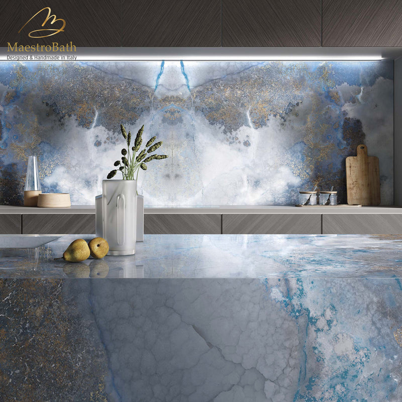 Thunderstorm Luxury Tile | Blue