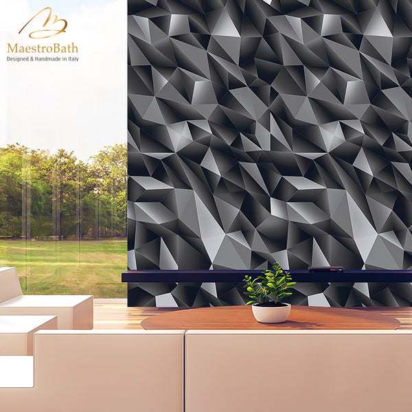 Polygon Luxury Tile | Black