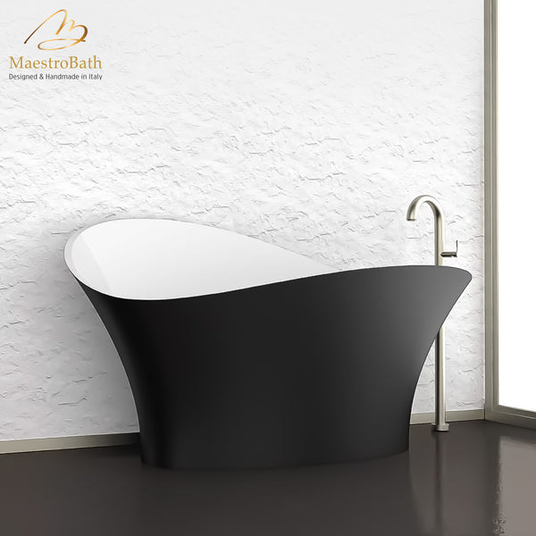 Calla Lily Contemporary Bathtub | Black