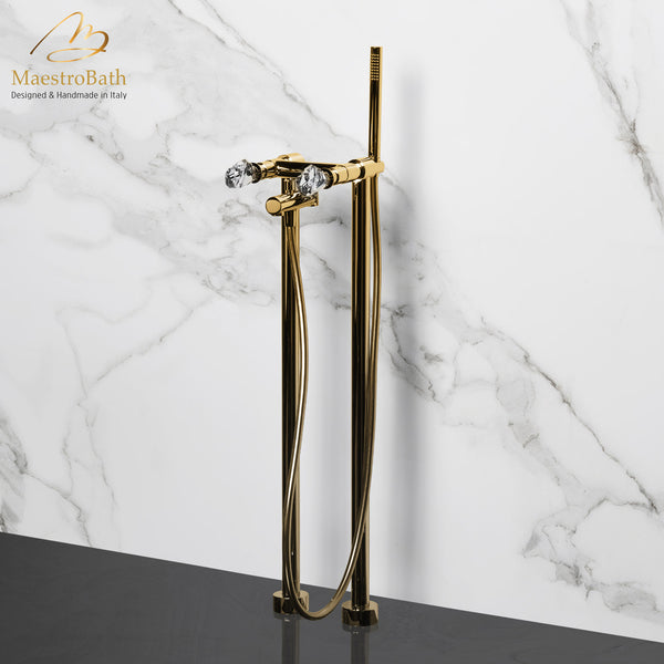 Lux Tub Filler | Polished Gold