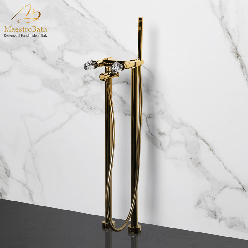 Lux Tub Filler | Polished Gold