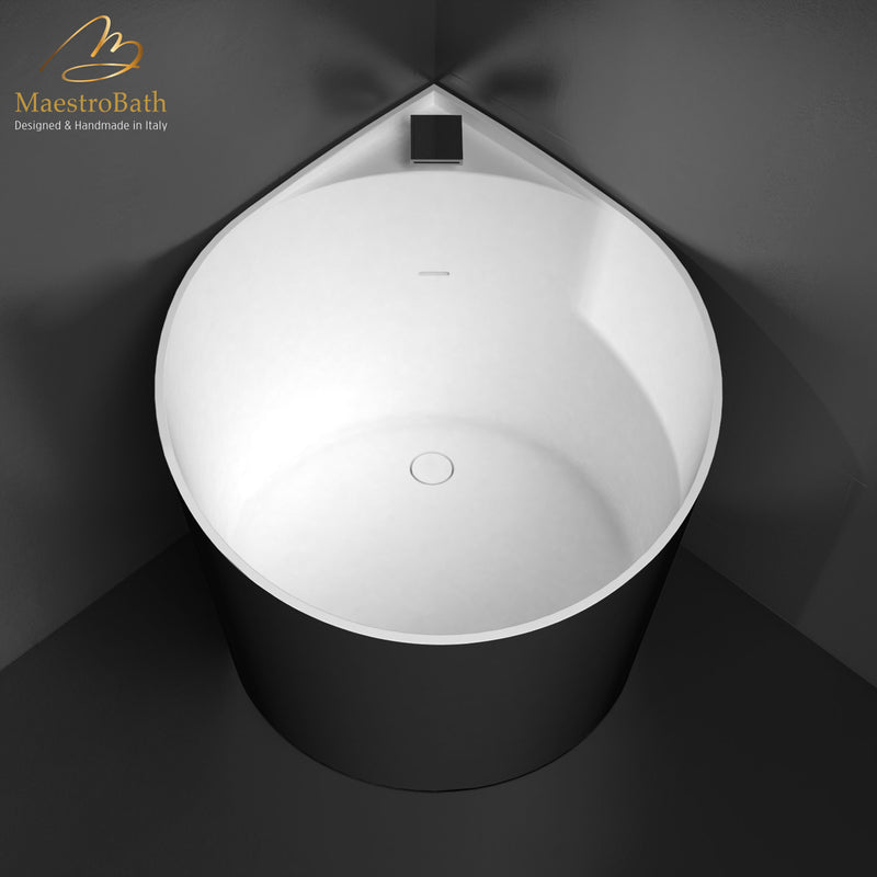 Modern Compact Bathtub | Black