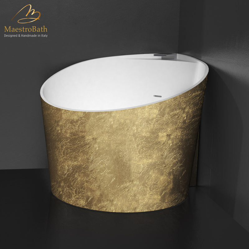 High end Small Bathtub | Gold Leaf