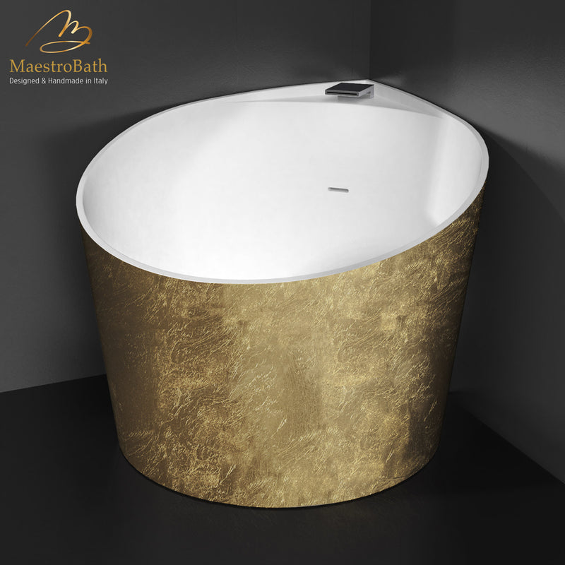 High end Small Bathtub | Gold Leaf