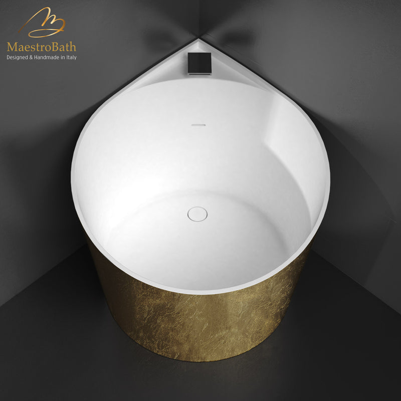 High end Small Bathtub | Gold Leaf