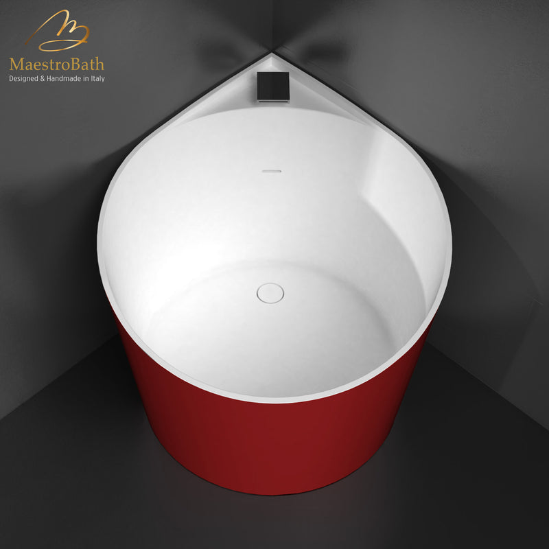 Modern Round Bathtub | Red