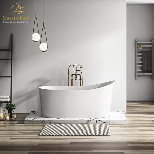 Tsunami Luxury Freestanding Bathtub | White