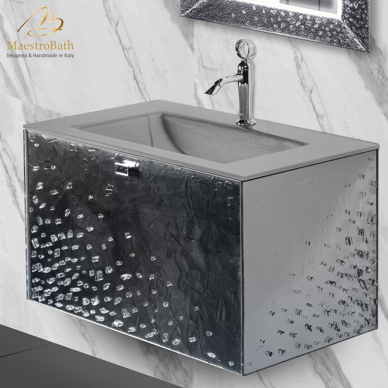 Luxury Crystal Wallmount Bathroom Vanity