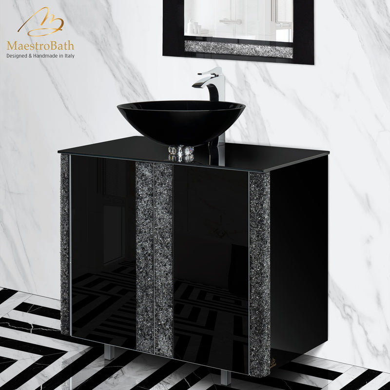 Princess Luxury Crystal Black Vanity