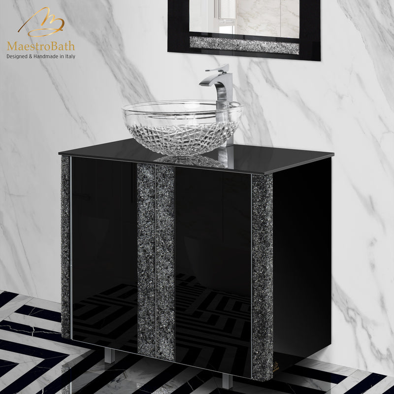 Princess Luxury Crystal Black Vanity