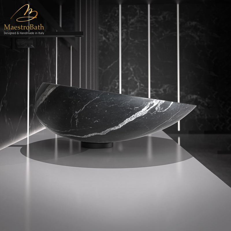 Vetrofreddo Kool Max Marble Black Unique Bath Sink