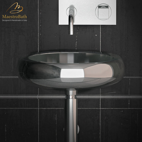 Stainless Steel Glo Ball Shiny Steel Vessel Sink